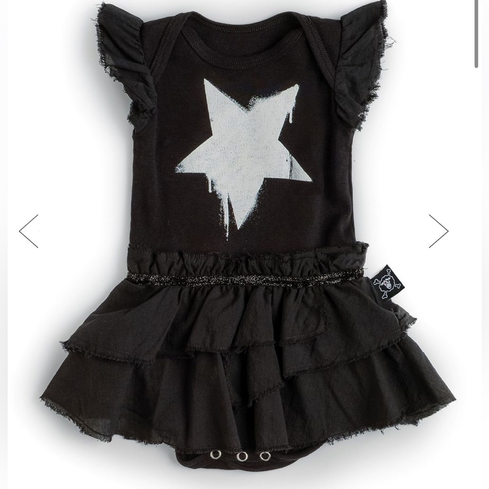 Nununu falling star onesie skirt 6-12 months